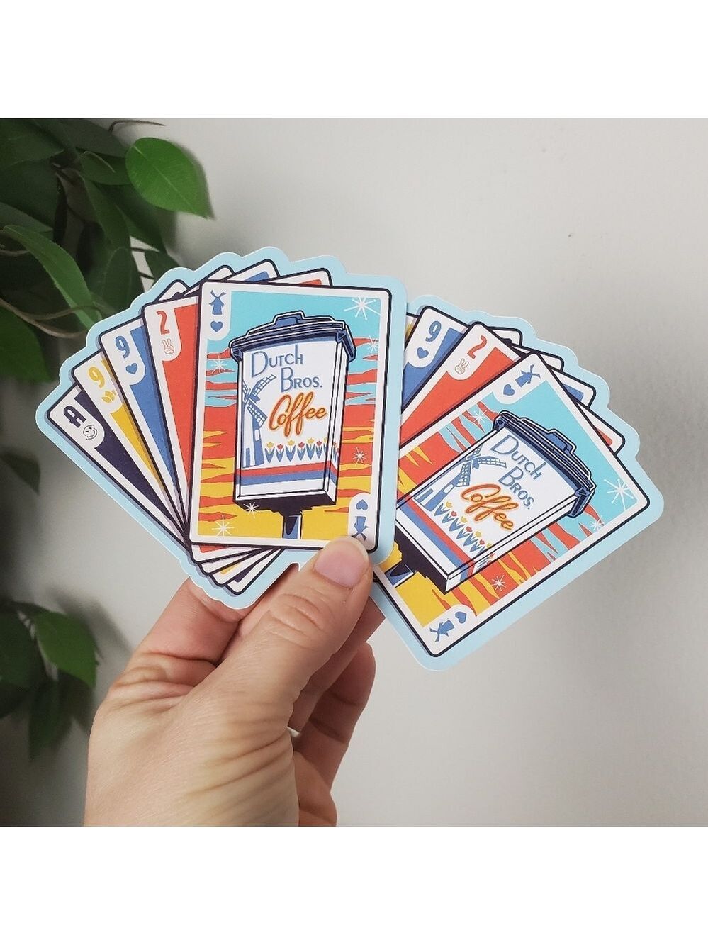 Dutch Bros Coffee Playing Cards Stickers New July 2025